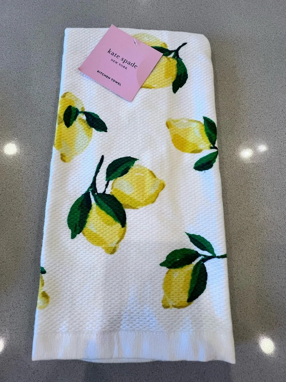 Kate Spade Lemon Oven Mitt, Pot Holder, & Kitchen Towel Set New With Tags